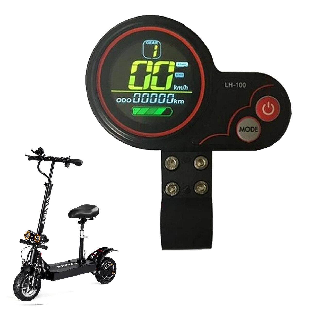 BOYUEDA Multi-function LCD Instrument Meter USB Rechargeable General Electric Scooter E-bike Safe and Intelligent Odometer