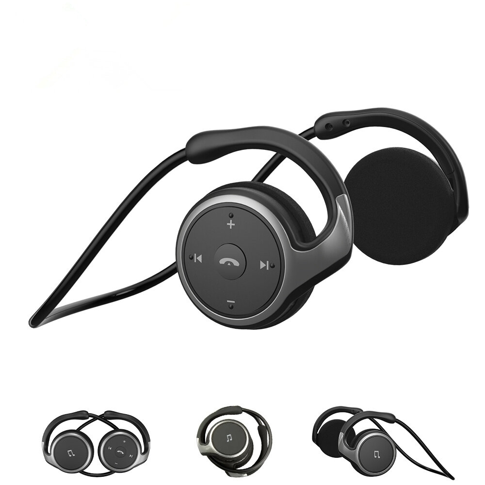 Bakeey A6 bluetooth 5.0 Headsets Deep bass 3D Stereo Sound Wireless Sports Earphones with Microphone - Black