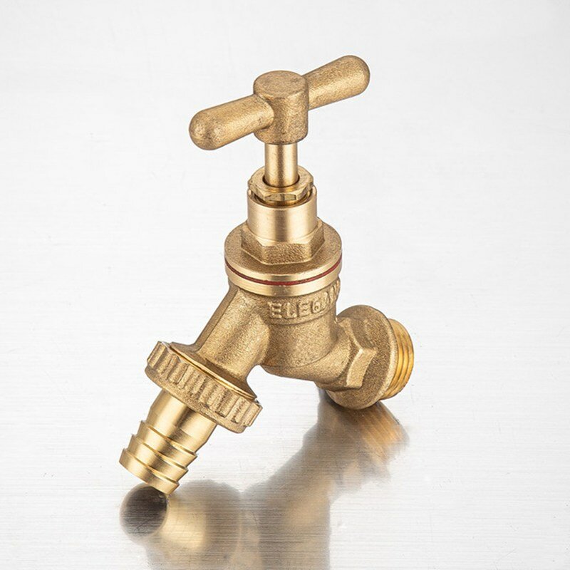 TMOK 1/2 Inch DN15 Brass Slow-closing Faucet Ton Barrel Joint Accessories Outlet Water Tap Faucet Valve For Garden Irrigation