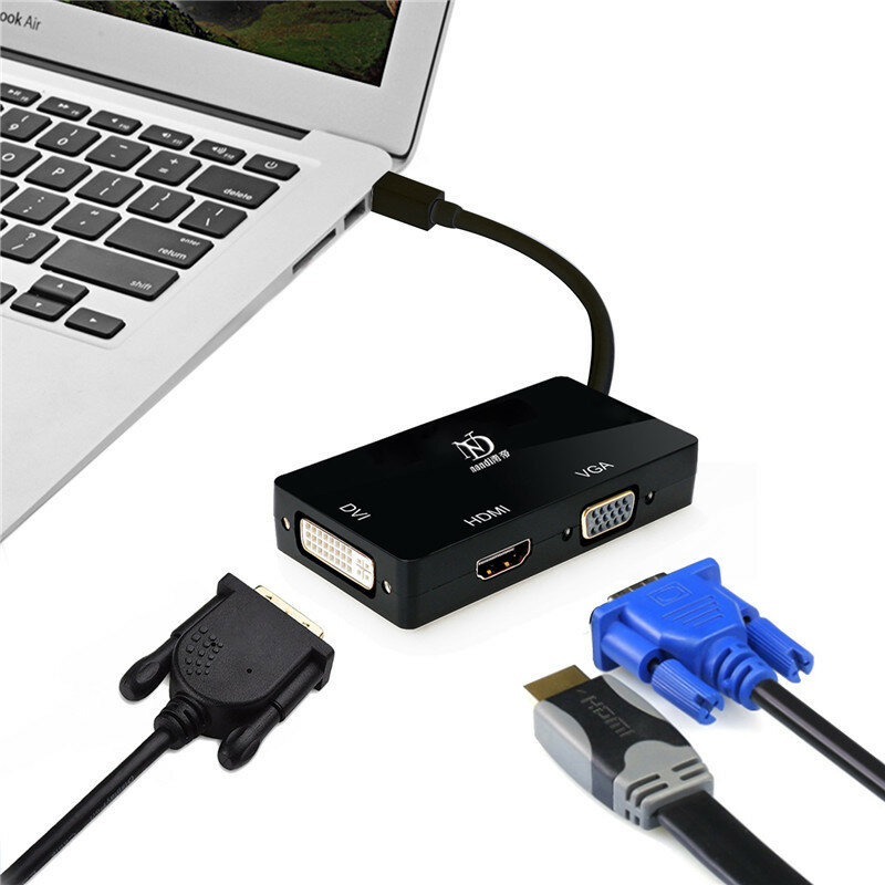 Bakeey 3 In 1 Mini Display Port to VGA/HDMI/DVI Converter Adapter For MacBook Pro For HDTV