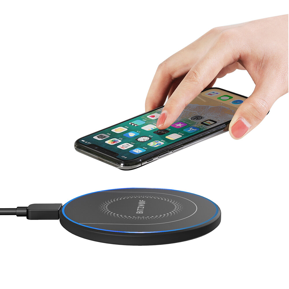 BlitzWolf BW-FWC7 15W 10W 7.5W 5W Wireless Charger Fast Wireless Charging Pad For Qi-enabled Smart Phones for iPhone 11 SE 2020 
