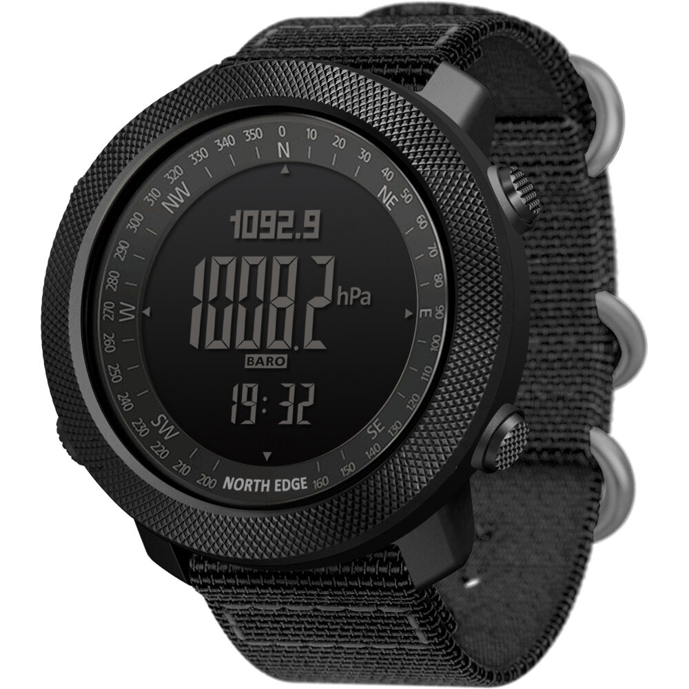 NORTH EDGE Apache2 Altimeter Barometer Compass Temperature Display 50m Waterproof Outdoor Sport Digital Watch