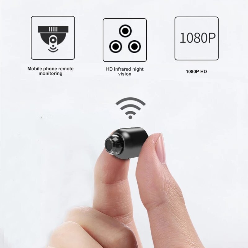 Mini Wifi Camera Wireless 1080P Surveillance Security Night Vision Motion Detect 160 Degree Audio Reording Google Play Camcorder