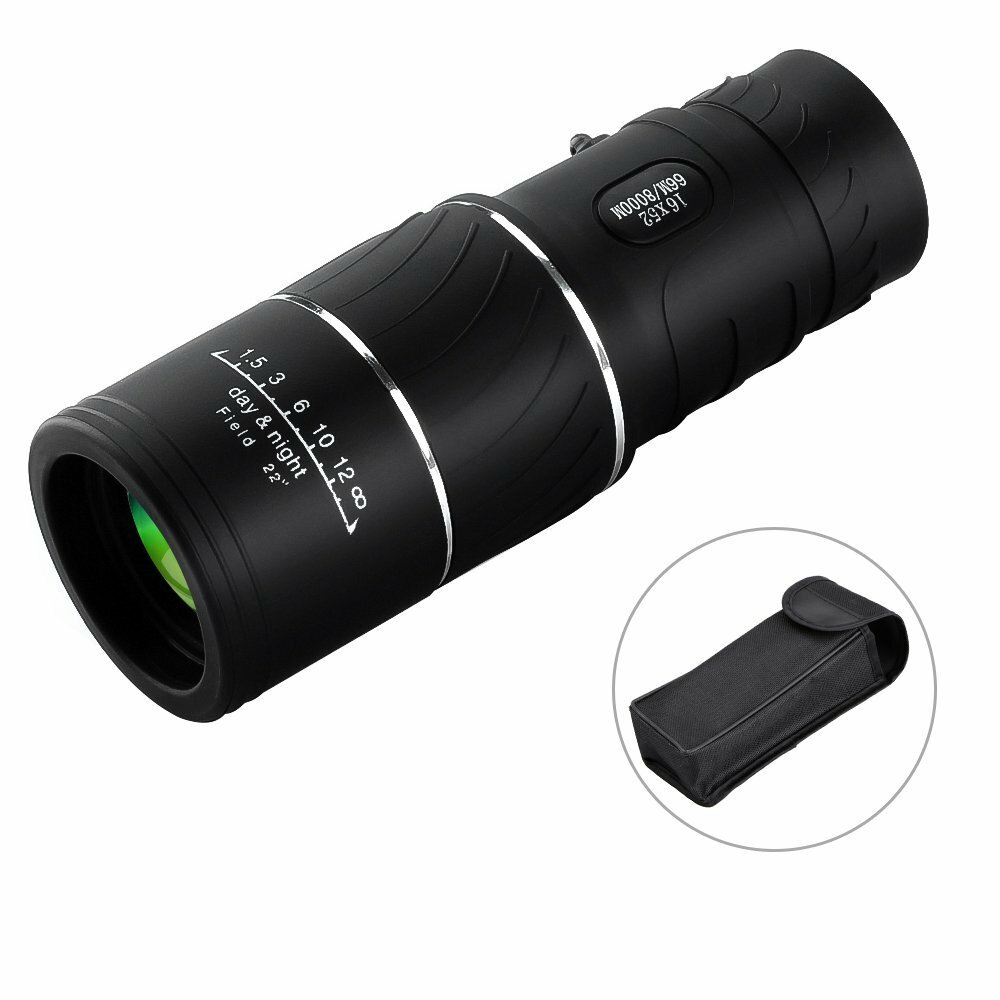 ARCHEER 16x52 Monocular Focus Dual Optics Zoom Telescope Day Night Vision For Birds Wildlife,Hunting,Camping ,Hiking,Tourism