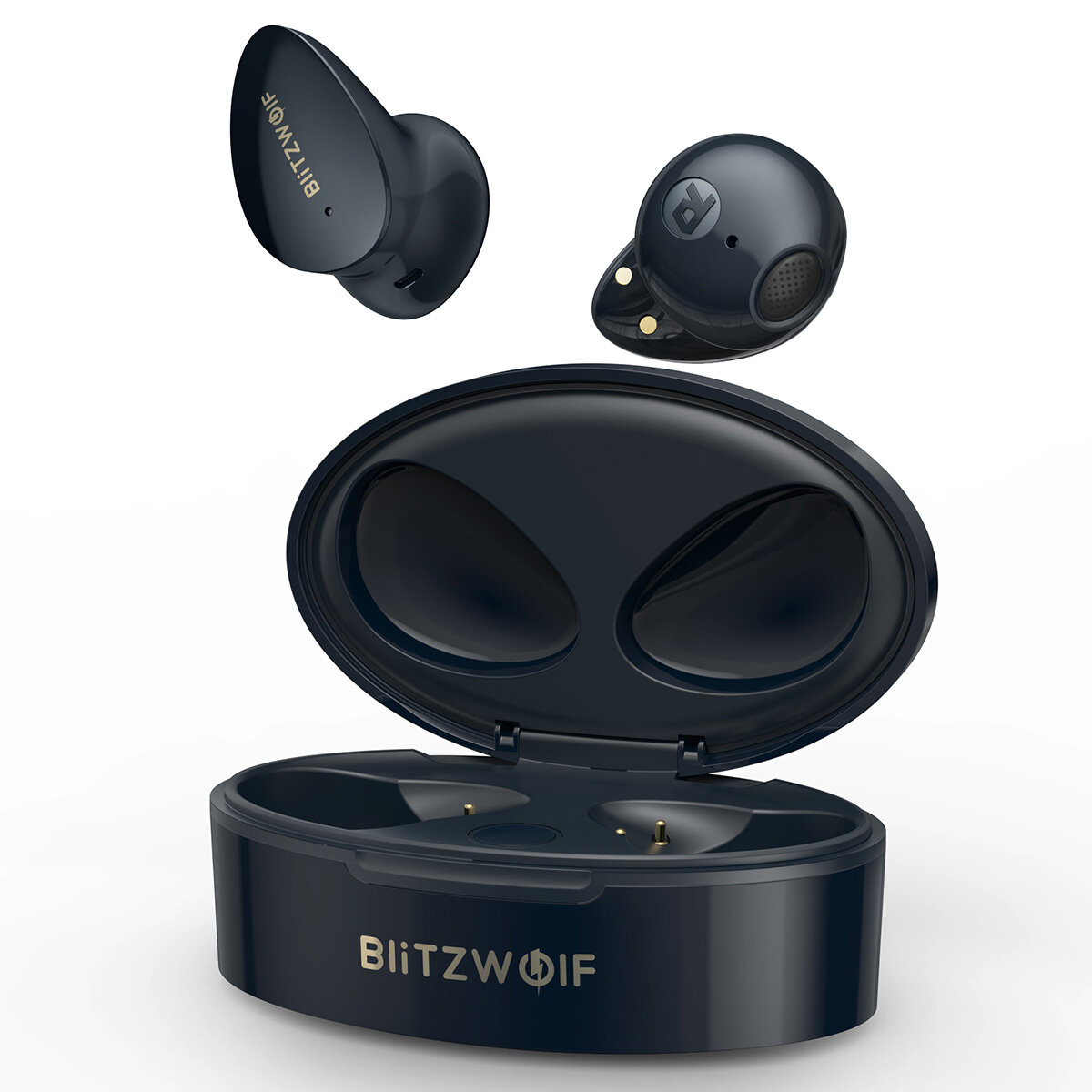 BlitzWolf BW-FPE2 TWS Earphone bluetooth Earbuds 13mm Large Drivers AAC HiFi Sound 20h Long Endurance Half-in-ear Headphone