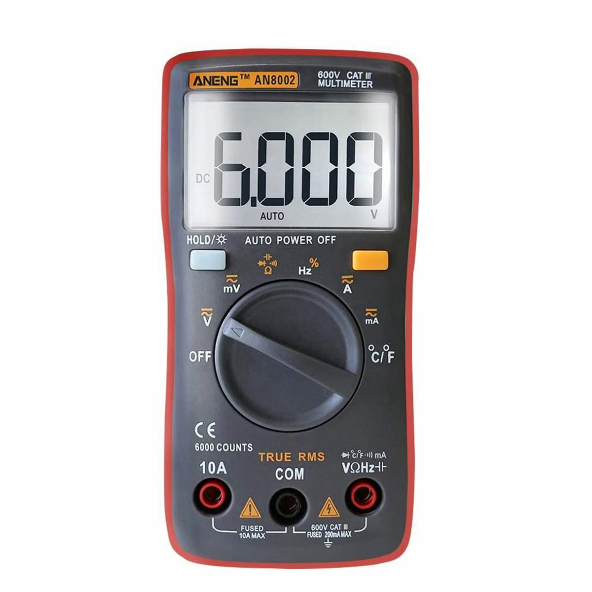ANENG AN8002 Digital True RMS 6000 Counts Multimeter AC/DC Current Voltage Frequency Resistance Temperature Tester