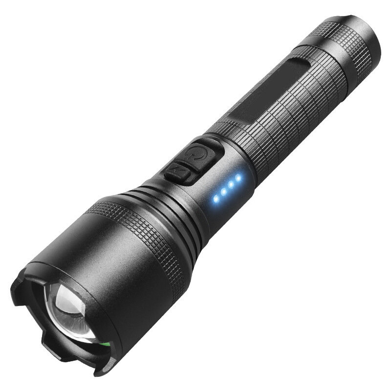Powerful Flashlight Super Bright Portable Torch USB Rechargeable Outdoor Camping Tactical Zoomable Flash Light