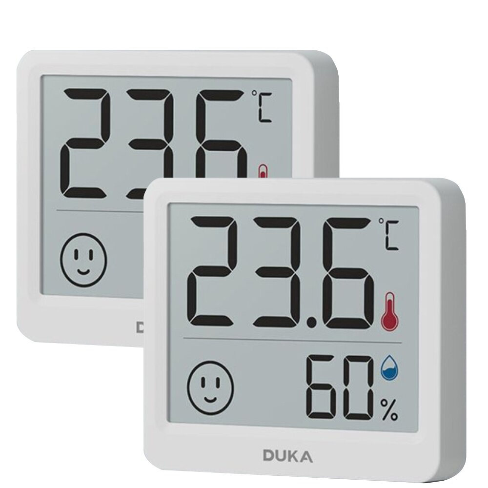 2PCS Duka Atuman THmini Electronic Temperature and Humidity Meter High Precision Vertical Infant Room Thermometer Digital Meter 