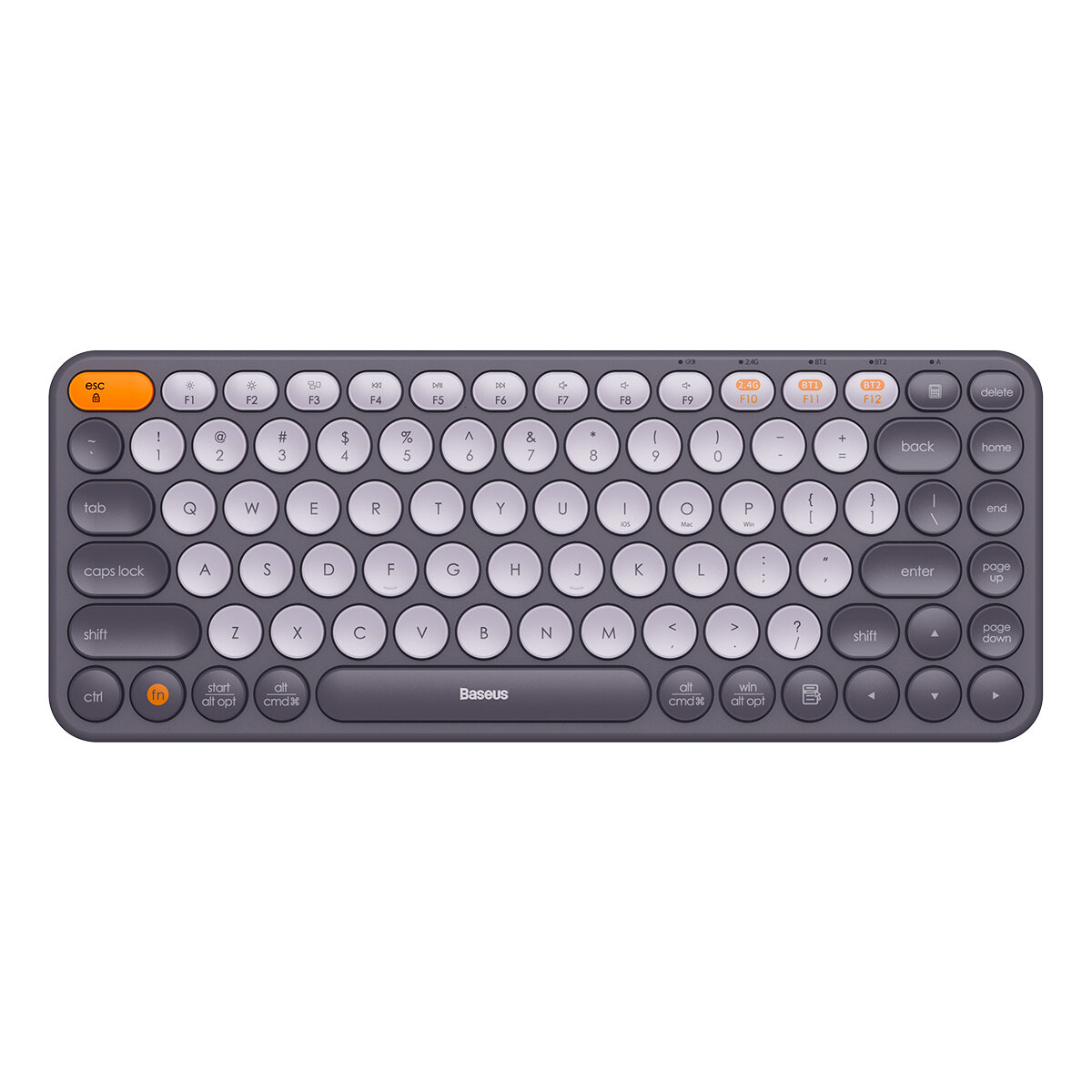 Baseus Bluetooth Wireless Computer Keyboard Multi-Connectionwith High Portability with 2.4GHz USB Nano Receiver Smooth Switch