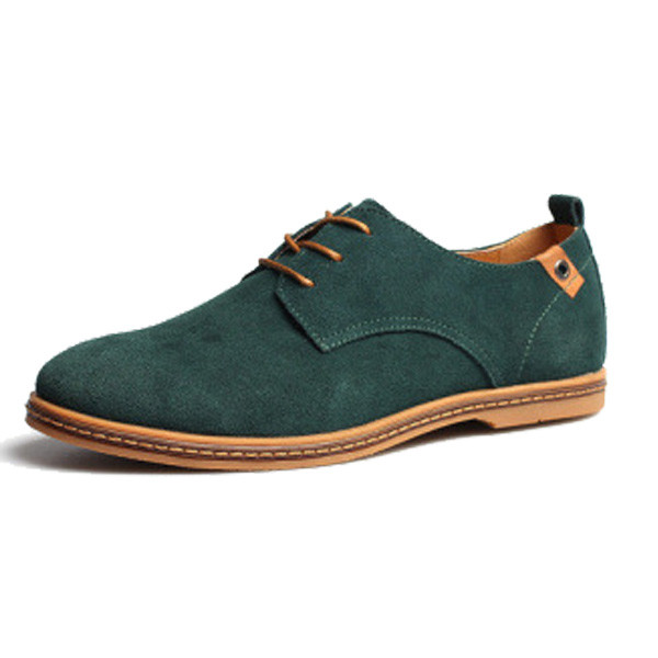 Mens Casual Fashion Business Gray Tide Leather Shoes Green Colour Size ...