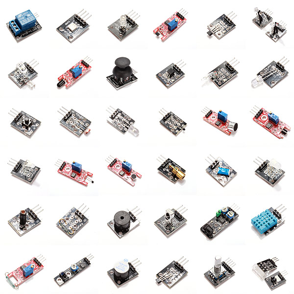 37pcs Sensor Module Board Kit Set for Arduino with Plastic Bag