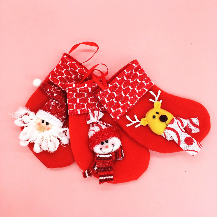 Christmas Xmas Stocking Socks Decoration Hanging Gift Bag 