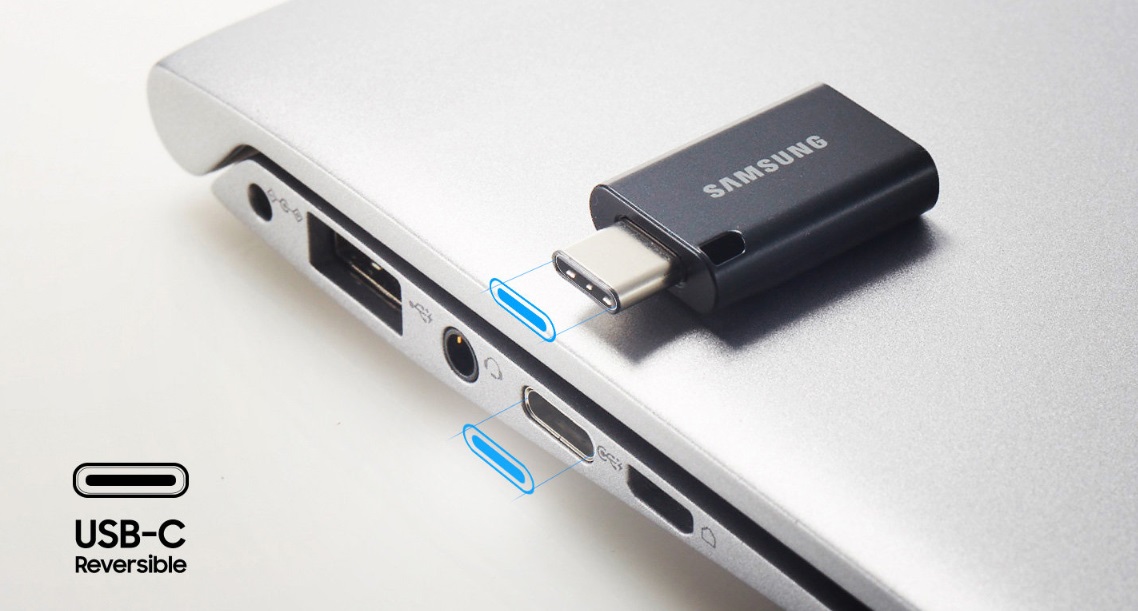 Samsung 64GB Type-C USB 3.1 Flash Drive Memory Thumb Pendrive Blue .